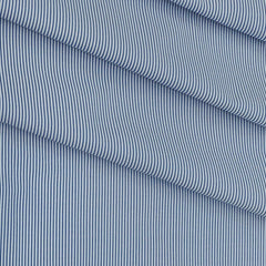 Shirt Fabric ManTire Poly Cotton Wrinkle Free Formal Pin Lining Colour Blue