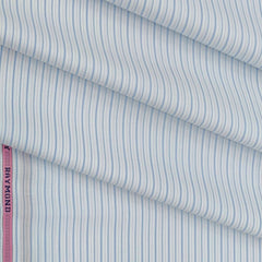 Shirt Fabric Raymond 100% Cotton Lining Colour Light Blue N White
