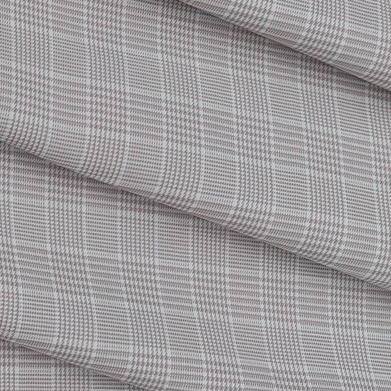 Shirt Fabric Raymond 100% Cotton  Check Colour Pinkish White