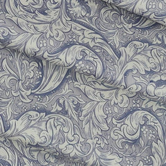 Shirt Fabric Raymond Cotton Digital Printed Colour Off White N Light Lavender