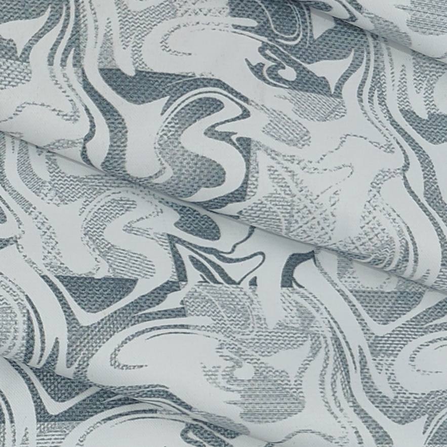 Shirt Fabric Raymond Polished Cotton Check Colour Grey N White