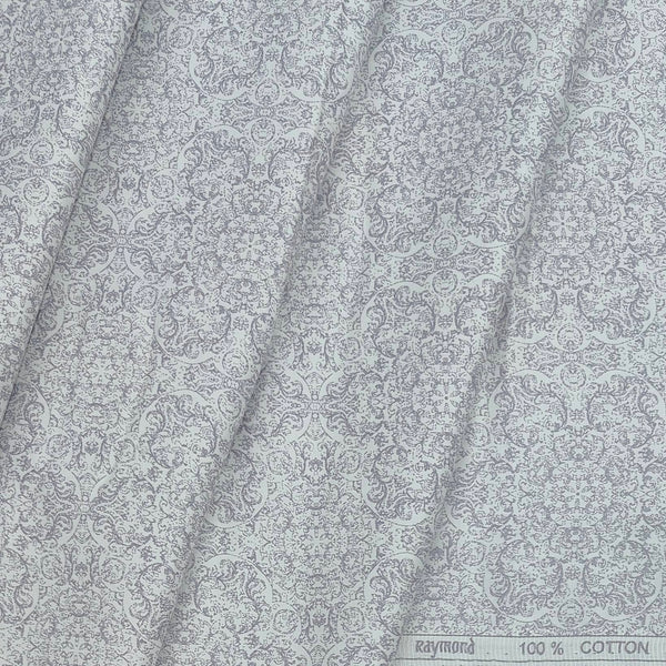 Shirt Fabric Raymond 100% Cotton Printed Colour Periwinkle Purple N White