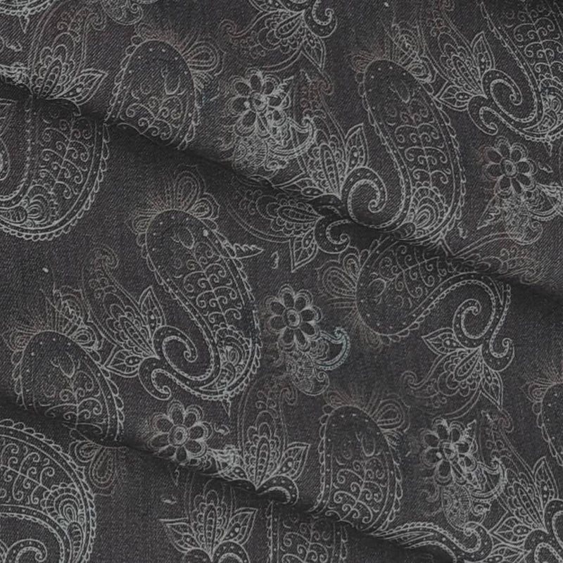 Shirt Fabric Raymond Cotton Digital Printed Colour Pecan  Brown
