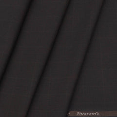 Trouser Fabric Siyaram T/R Check Color Bistre Brown