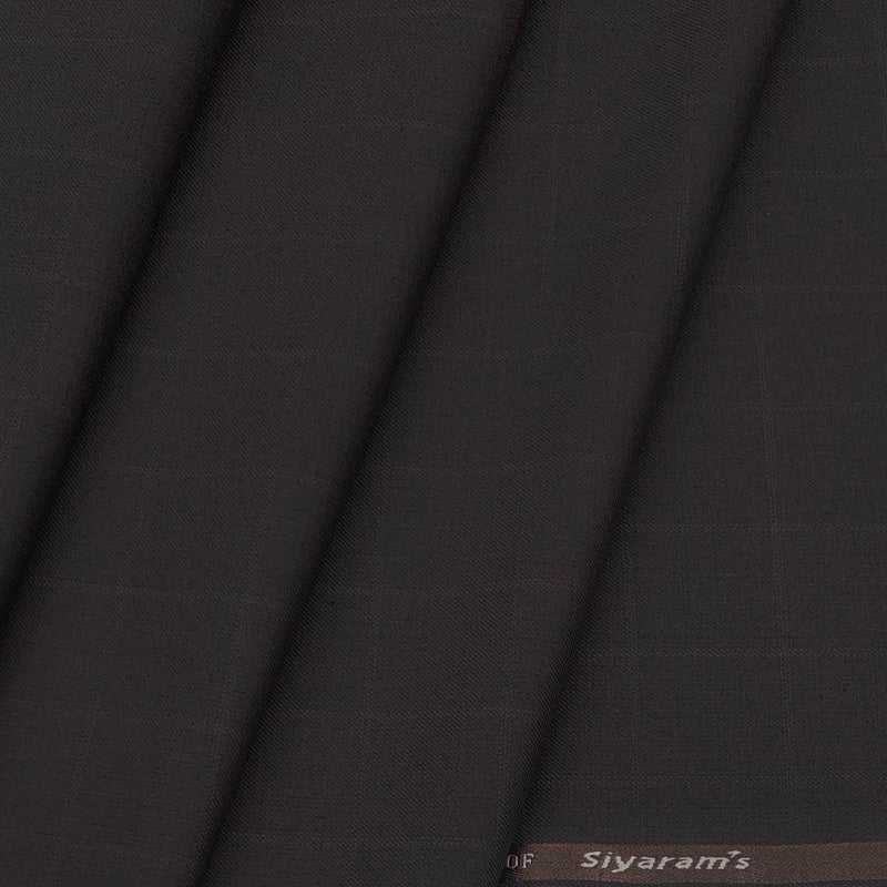 Trouser Fabric Siyaram T/R Check Color Bistre Brown