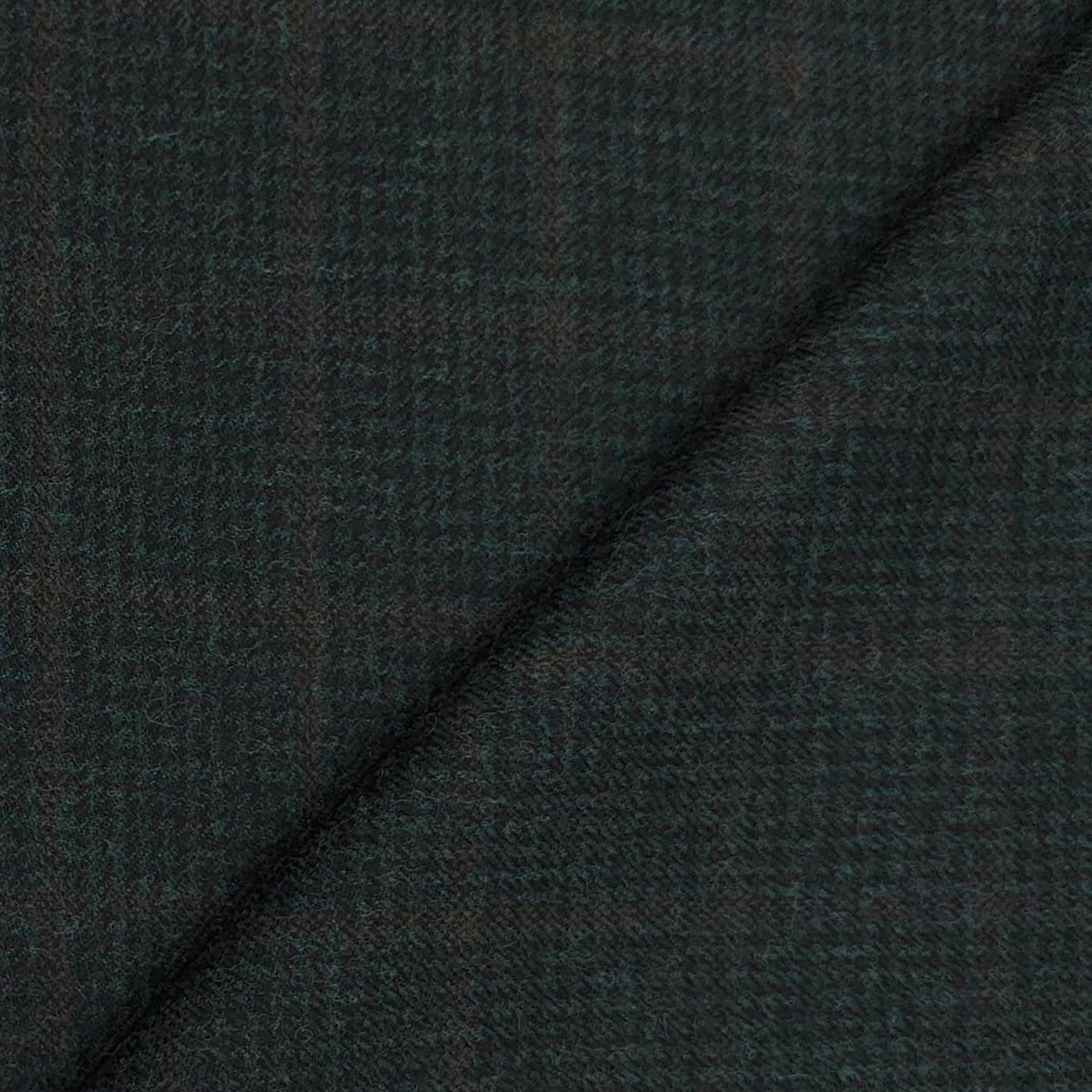 Tweed Blazer Fabric OCM  Wool Blended Broad Check Colour Dark Green