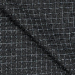 Tweed Blazer Fabric OCM  Wool Blended Small Check Colour Silver N Iron Grey