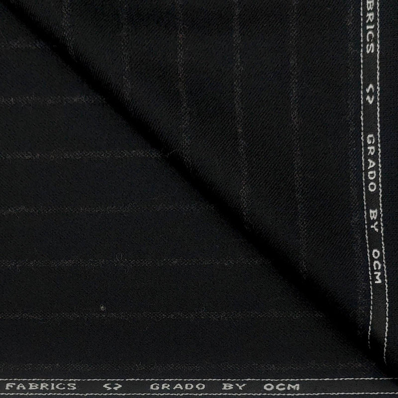 Tweed Blazer Fabric OCM 100% Wool Broad Lining Colour Black