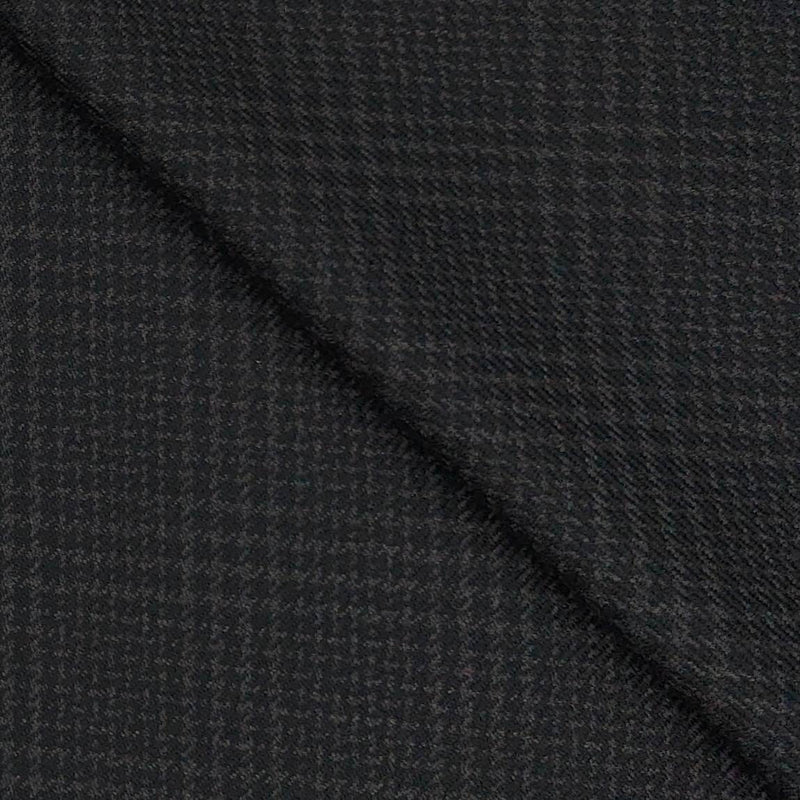 Tweed Blazer Fabric OCM 100% Wool Zig Zag Colour Black N Grey