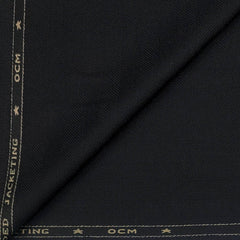 Tweed Blazer Fabric OCM Wool Blended Lining Colour Black