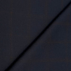 Tweed Blazer Fabric OCM Wool Blended Check Colour Denim Blue