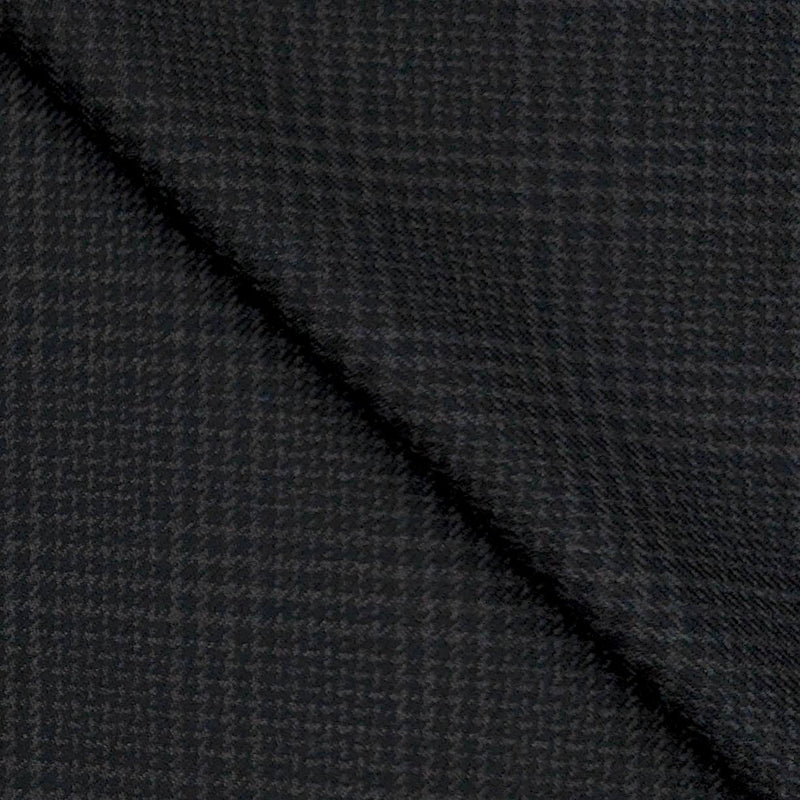 Tweed Blazer Fabric OCM Wool Blended Zig Zag Colour Grey N Black