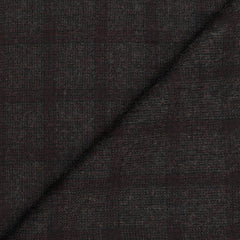 Tweed Blazer Fabric OCM Wool Blended Check Colour Carob Brown
