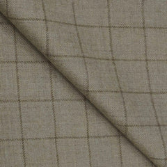 Tweed Blazer Fabric OCM Wool Blended Check Colour Malibu Beige