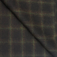 Tweed Blazer Fabric OCM 100% Wool Check Colour Dark Brown