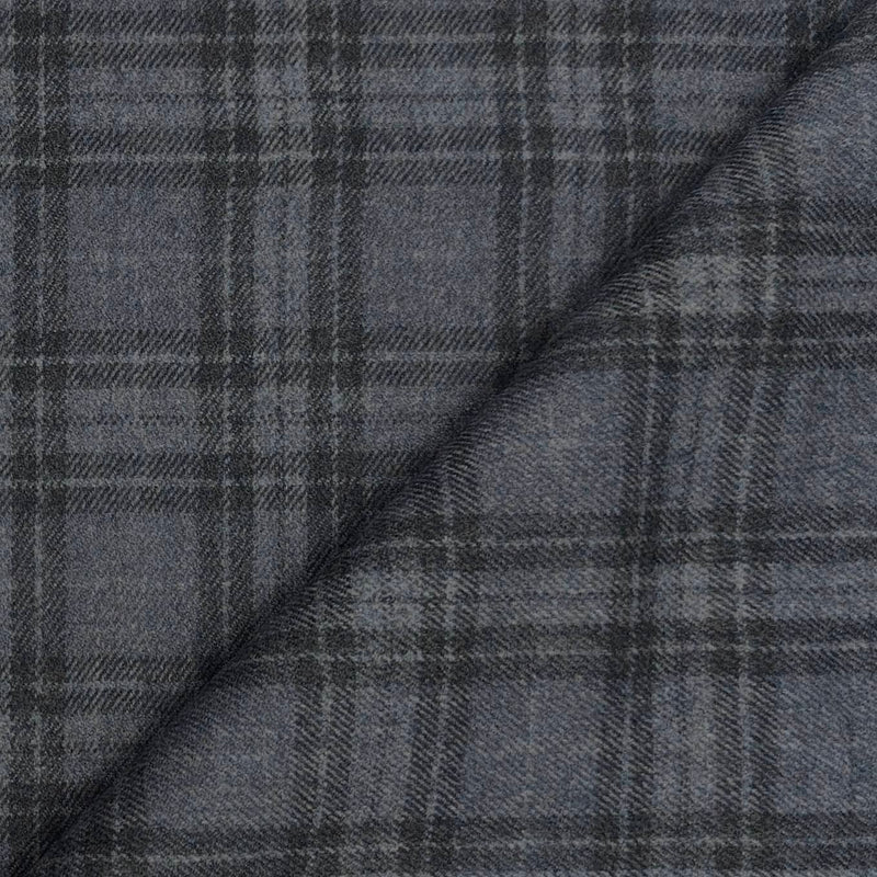 Tweed Blazer Fabric OCM 100% Wool Check Colour Cloudy Grey