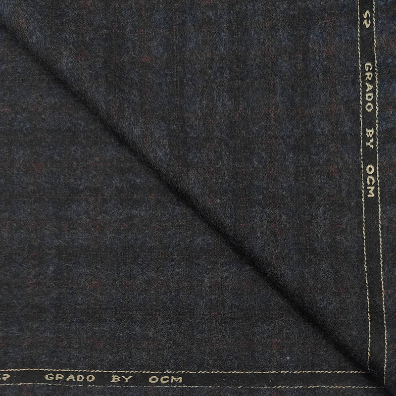 Tweed Blazer Fabric OCM 100% Wool Check Colour Grey N Brown