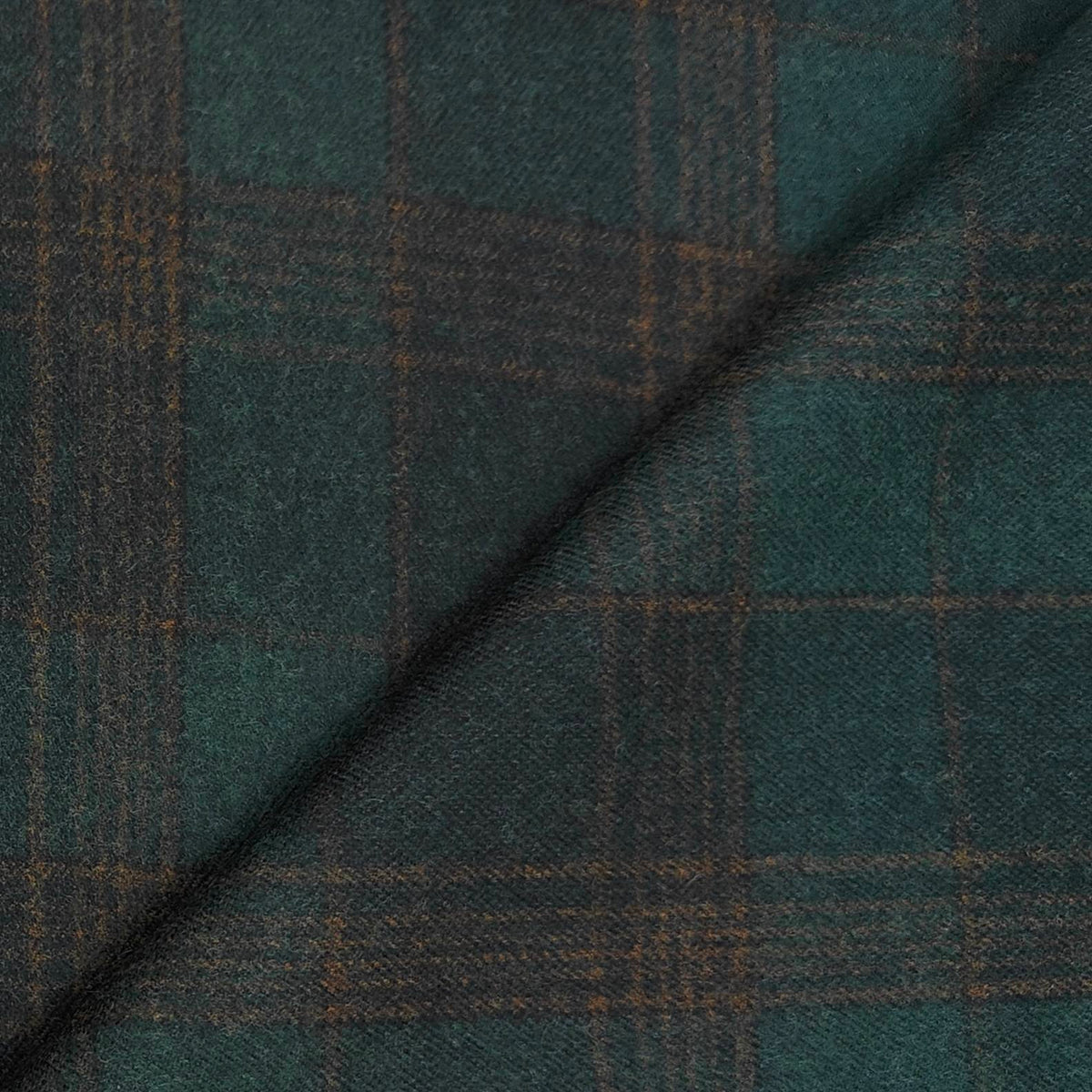 Tweed Blazer Fabric OCM Super Fine count 100% Wool Check Colour Dark Green