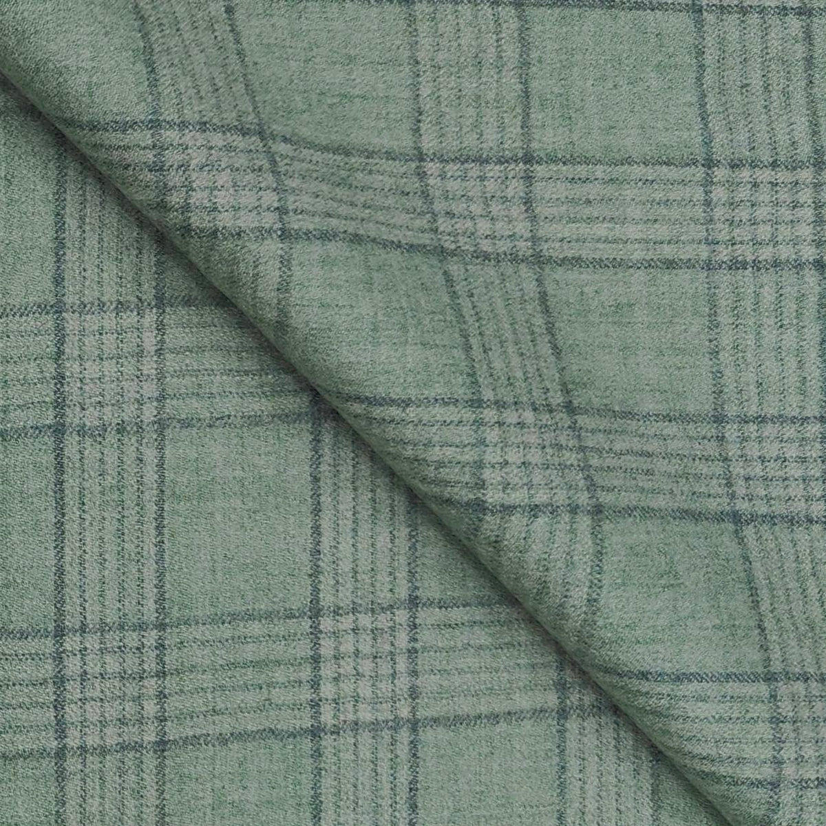 Tweed Blazer Fabric OCM 100s count 100% Wool Check Colour Tea Green