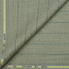 Tweed Blazer Fabric OCM 100s count 100% Wool Lining Colour Swamp Green
