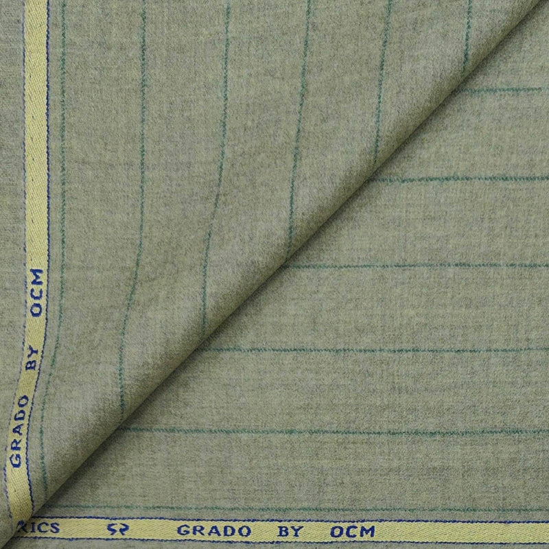 Tweed Blazer Fabric OCM 100s count 100% Wool Lining Colour Swamp Green