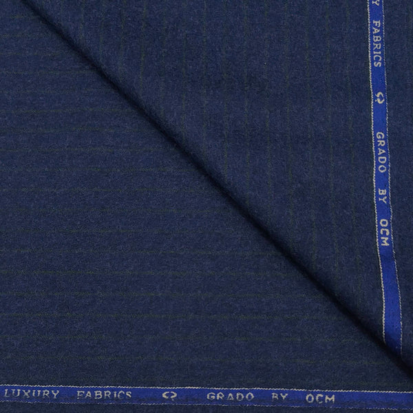 Tweed Blazer Fabric OCM 100s count 100% Wool Lining Colour Berry Blue