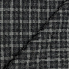 Tweed Blazer Fabric OCM Super Fine count 100% Wool Check Colour Silver N Grey