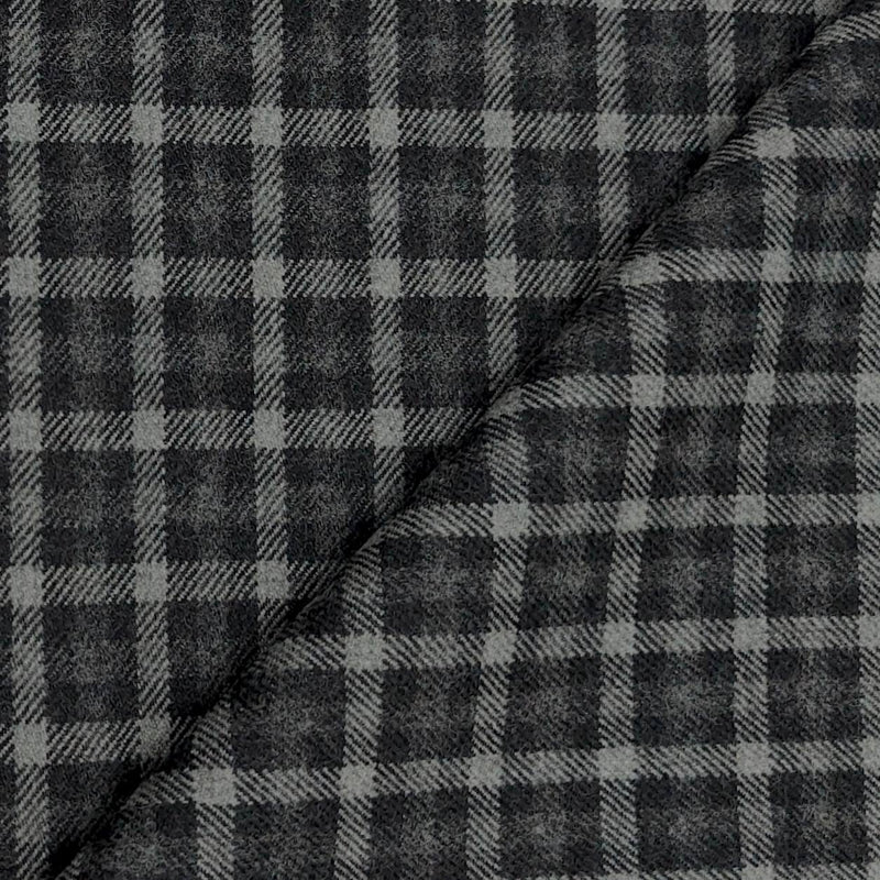 Tweed Blazer Fabric OCM Super Fine count 100% Wool Check Colour Silver N Grey