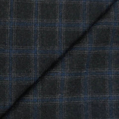 Tweed Blazer Fabric OCM Super Fine count 100% Wool Check Colour Navy Blue N Grey