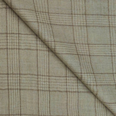 Tweed Blazer Fabric OCM 100s count 100% Wool Check Colour Stix Greige