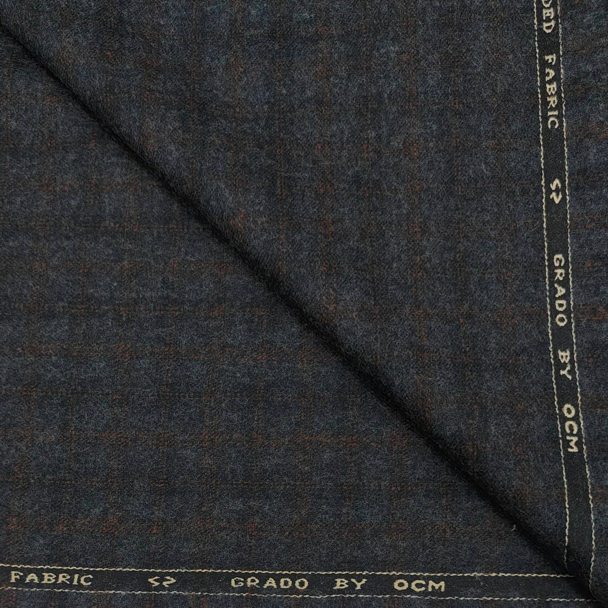 Tweed Blazer Fabric OCM Super Fine count 100% Wool Check Colour Grey N Brown