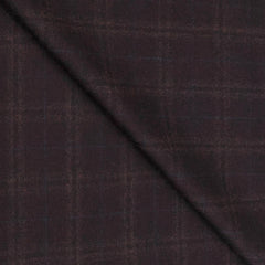 Tweed Blazer Fabric OCM 100s count 100% Wool Check Colour Walnut Brown