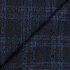 Tweed Blazer Fabric OCM Super Fine count 100% Wool Check Colour Dark Blue