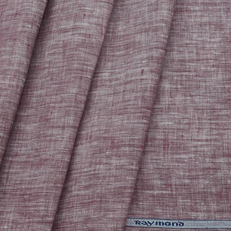 Shirt Fabric Raymond Pure Linen Plain Colour Turkish Rose
