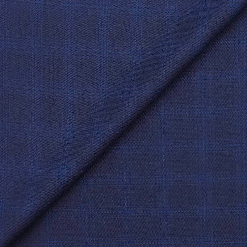 Suit Fabric Raymond 100s Count PV Check Color Hard Blue