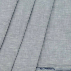 Shirt Fabric Raymond Pure Linen Plain Colour Cloud Grey