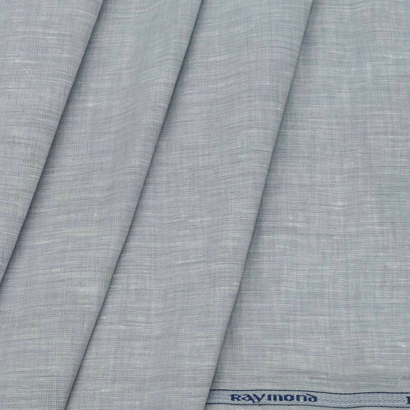 Shirt Fabric Raymond Pure Linen Plain Colour Cloud Grey