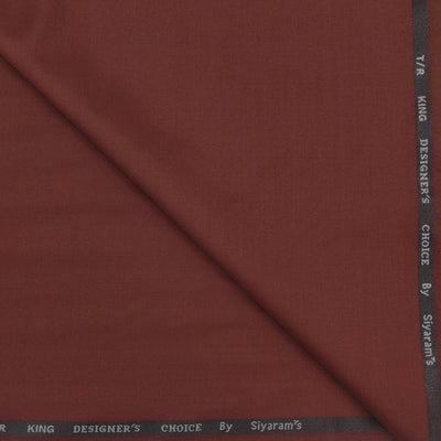 Suit Fabric Siyaram T/R Plain Color Brick