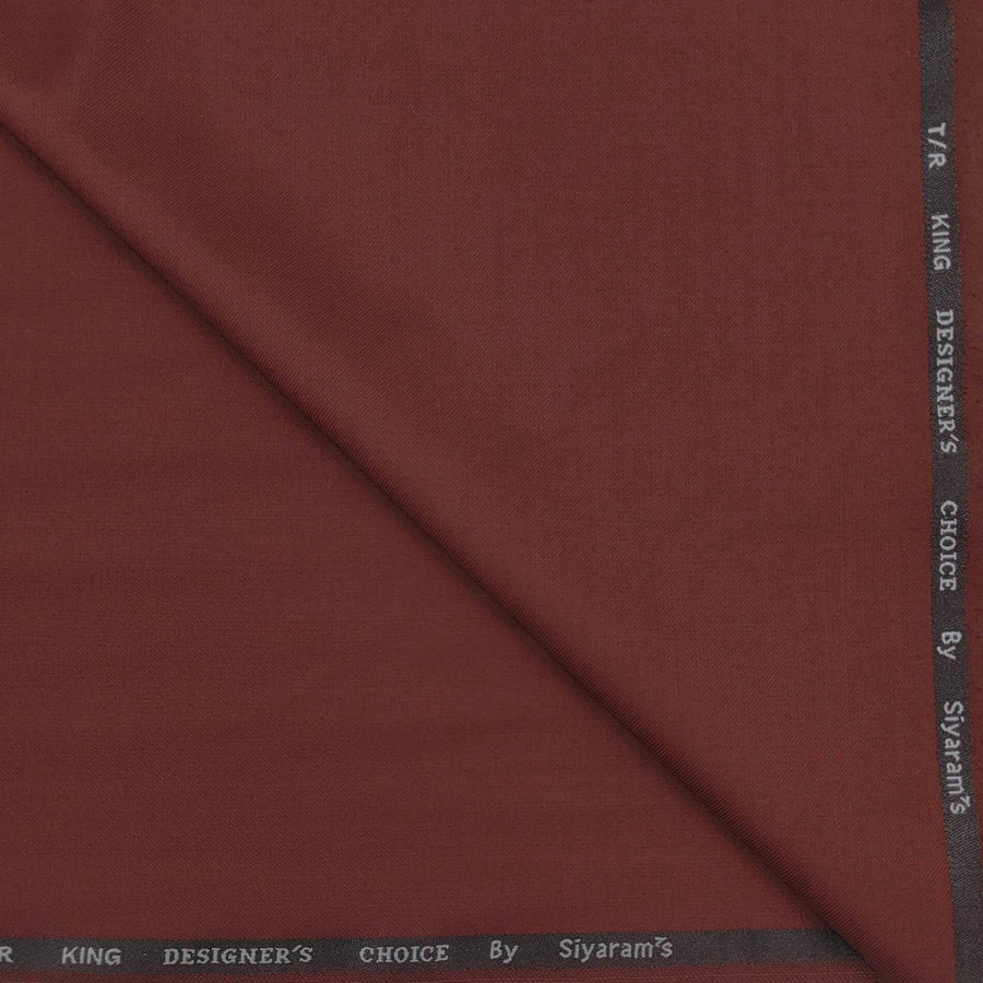 Suit Fabric Siyaram T/R Plain Color Brick