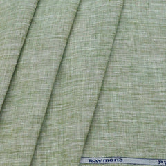 Shirt Fabric Raymond Pure Linen Plain Colour Silver Green