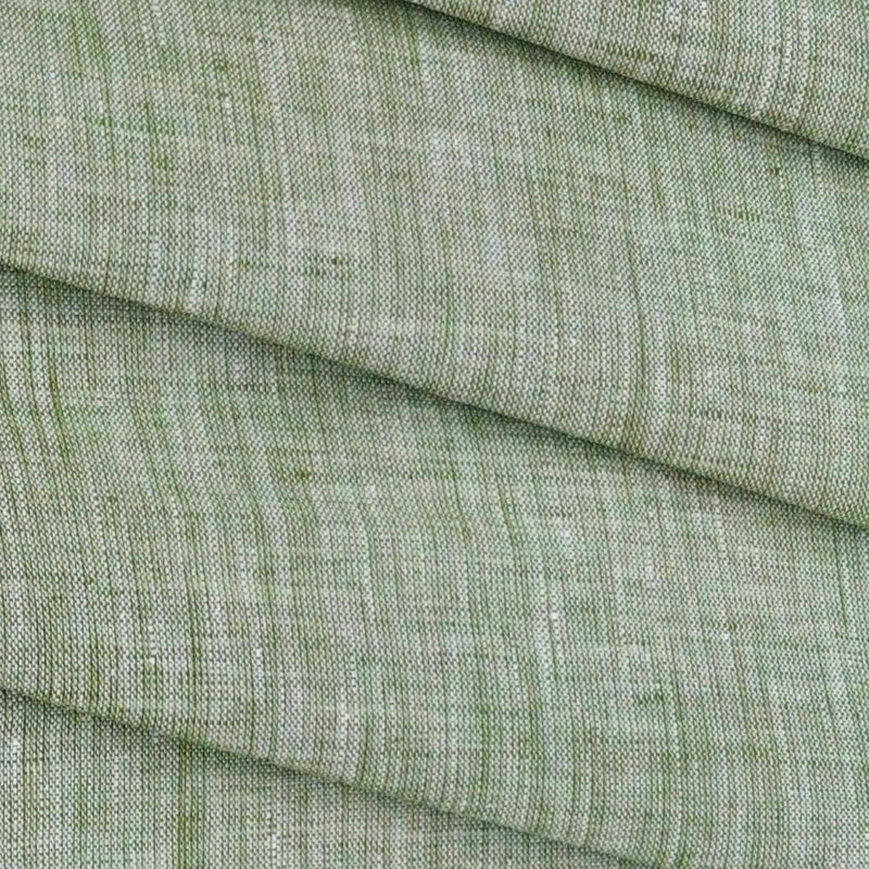 Shirt Fabric Raymond Pure Linen Plain Colour Silver Green