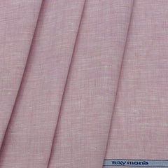 Shirt Fabric Raymond Pure Linen Plain Colour Blush Pink