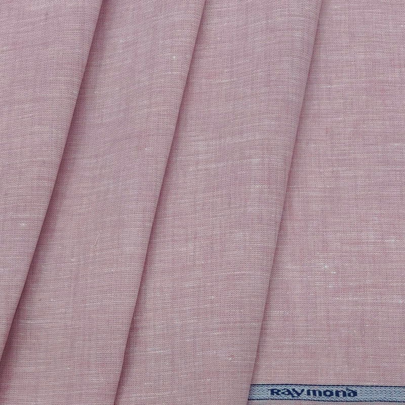 Shirt Fabric Raymond Pure Linen Plain Colour Blush Pink