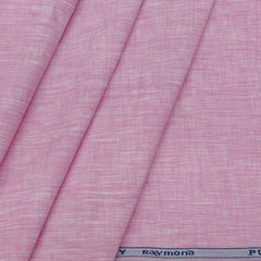 Shirt Fabric Raymond Pure Linen Plain Colour Taffy Pink