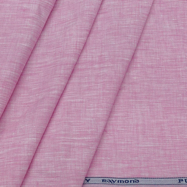 Shirt Fabric Raymond Pure Linen Plain Colour Taffy Pink