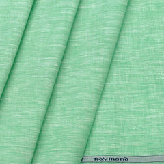Shirt Fabric Raymond Pure Linen Plain Colour Mint Green