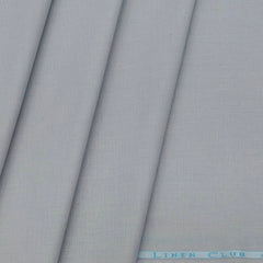 Linen Club Linen Blended Plain Shirt Fabric Colour Grey