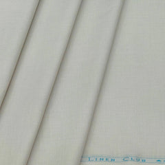 Linen Club Linen Blended Plain Shirt Fabric Colour Very Light Off White