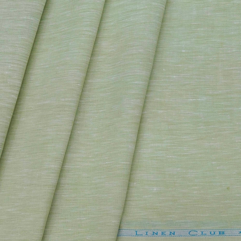 Shirt Fabric Linen Club 60 LEA Pure Linen Solids Colour Light Green