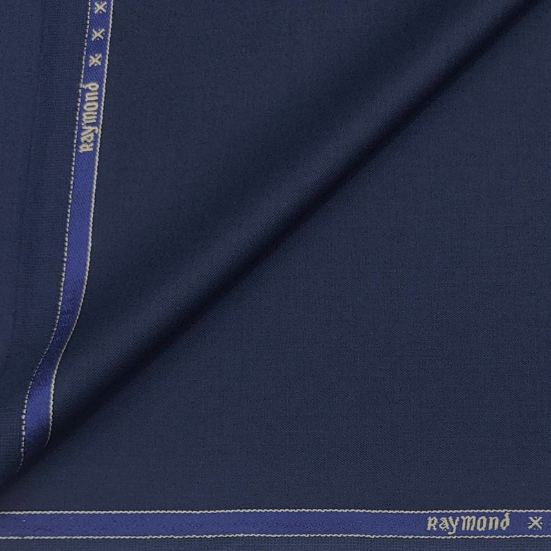 Suit Fabric Raymond Wool Blended plain Color Blue